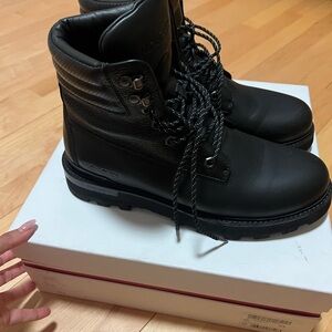 Moncler Men's Black Leather Boots